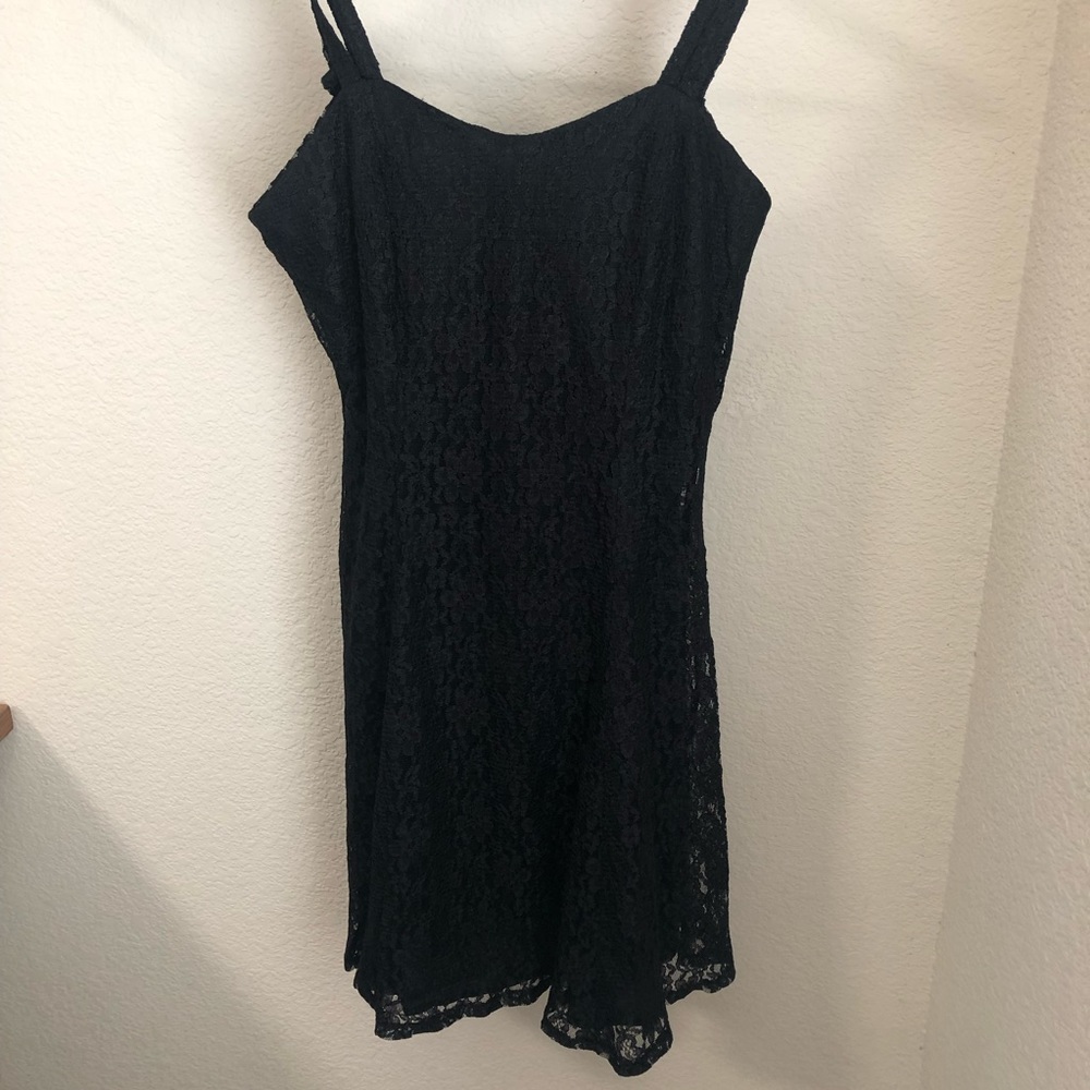 Vintage All That Jazz Black Foral Lace Dress Size Small (Vintage size 9/10)